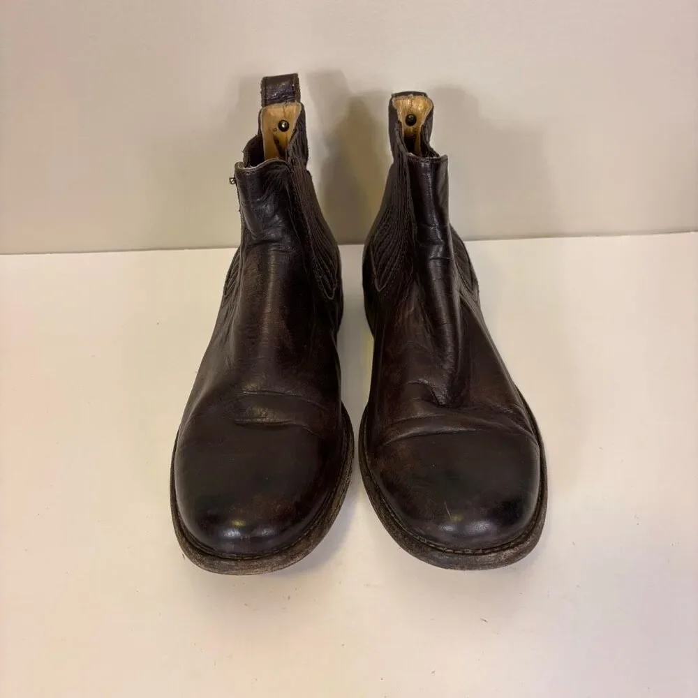 Frye‎ Brown Leather Women's Pull On Chelsea Ankle Boots Size 9